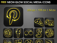 Neon Glow Social Media Icon