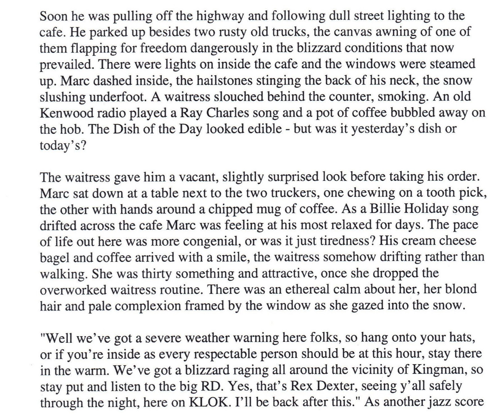 Chrissy Brand's DX International Radio Through the Airwaves, Short story Part 2