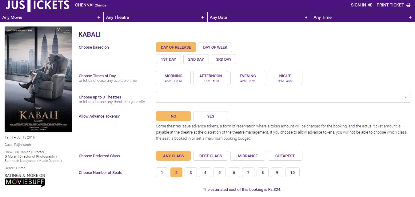 kabali online booking kabali online booking