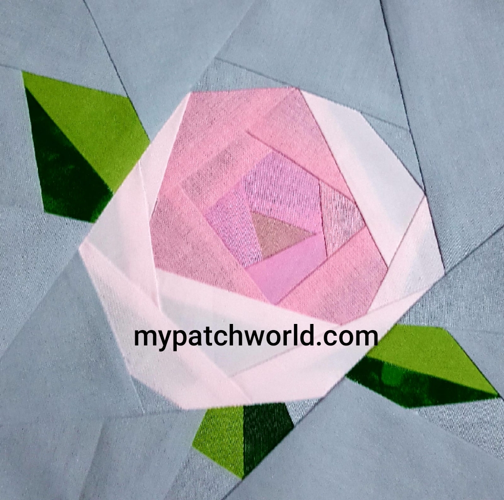 paper pieced rose pattern free flower paper piecing patterns