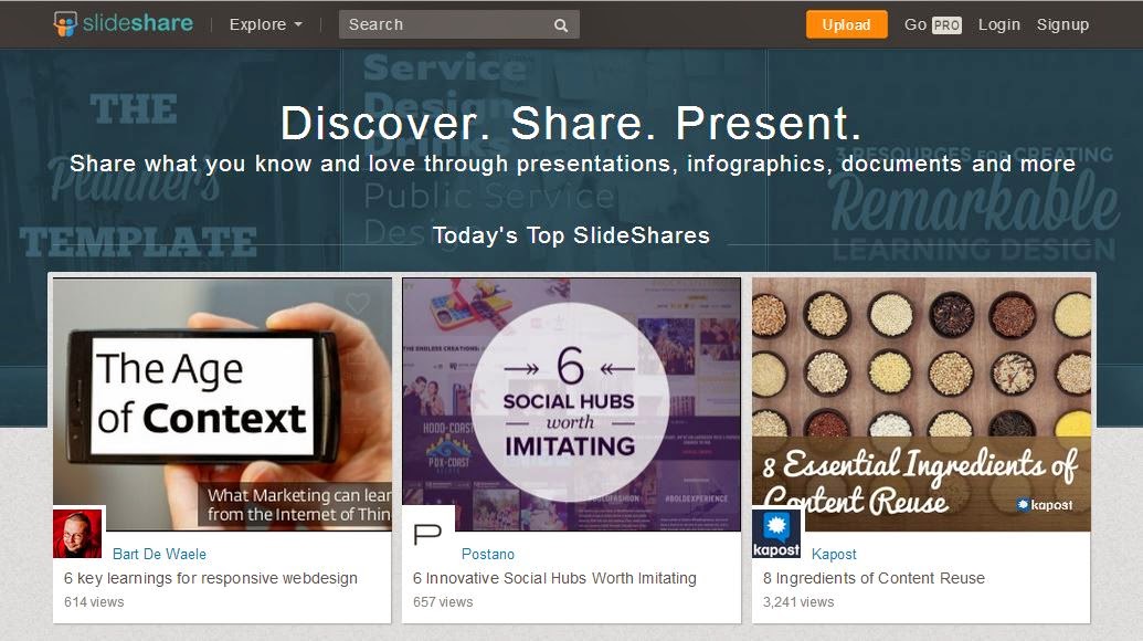 UpFront with NGS Slideshare, Slideboom, Slideserve are you taking