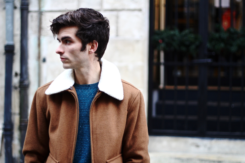 blouson veste aviateur Marks & Spencer best of hiver homme col mouton