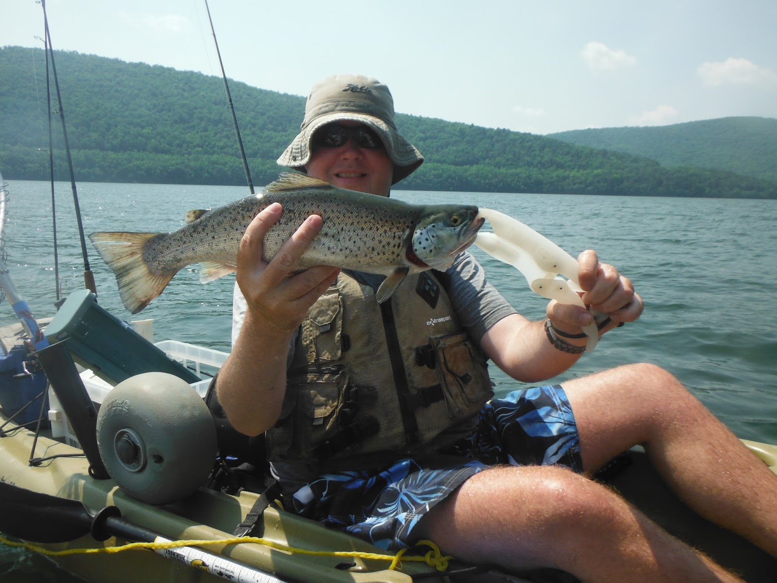 Long Island Kayak Angler Pepacton Reservoir Brown Trout June 26, 2013