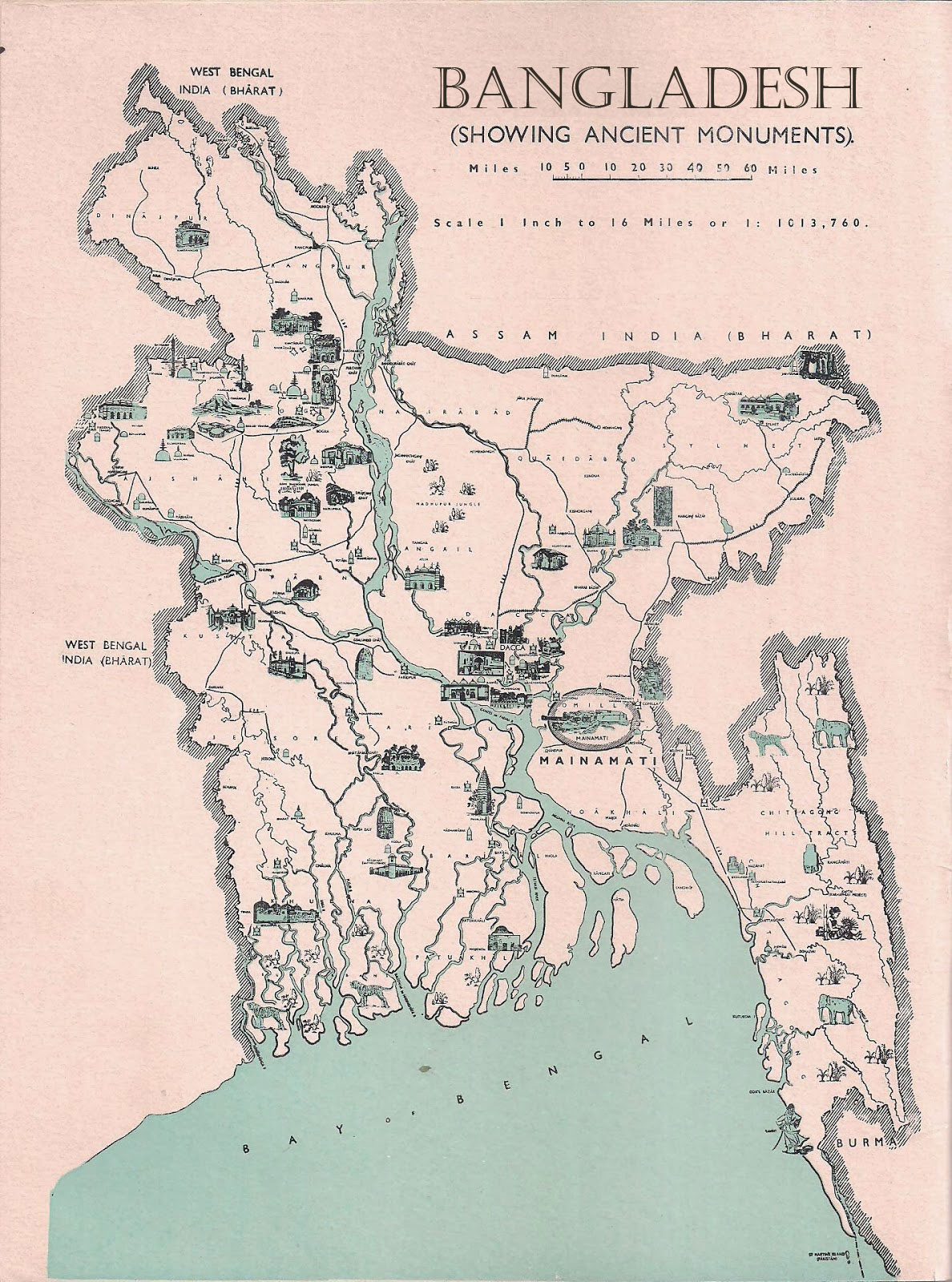 Ancient Monuments Map Bangladesh