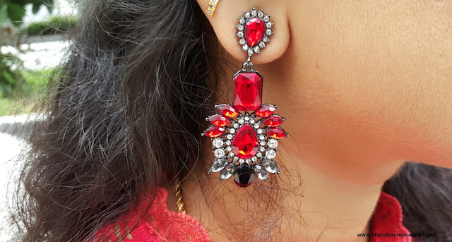 Red stone earring from Lovisa, Singapore