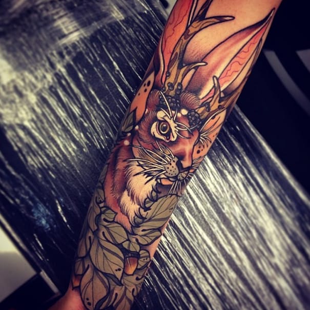 Whimsical Tattoos Of The Mythical Jackalope