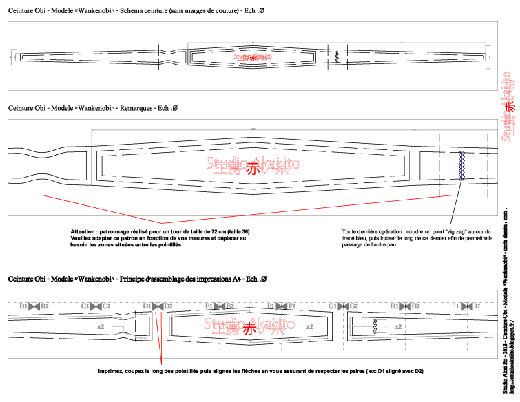 couture ceinture obi