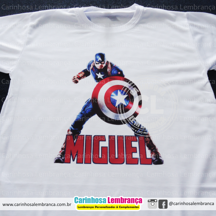 camisa personalizada do capitão américa