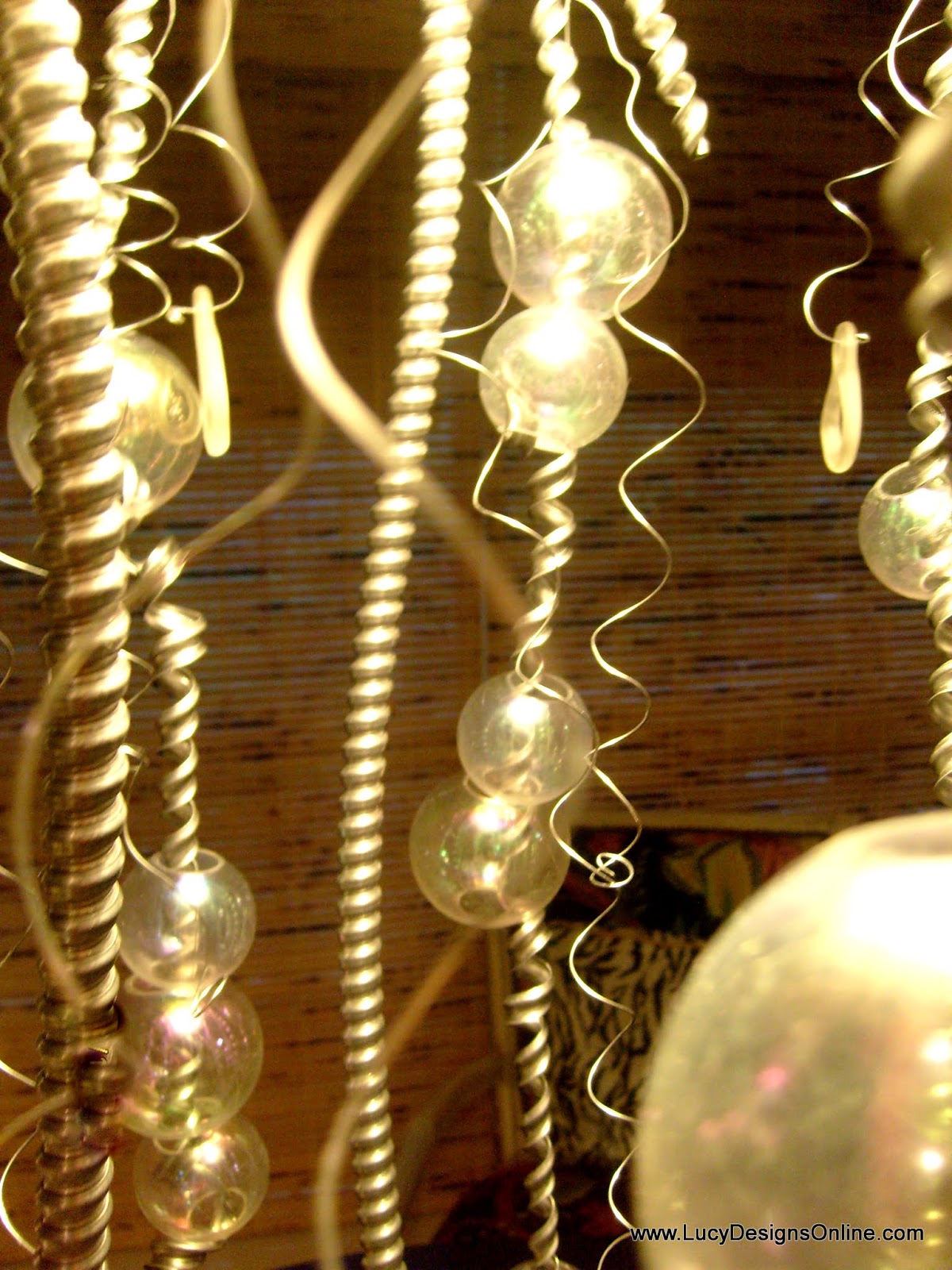 recycled wire and pendant lights into jellyfish lights