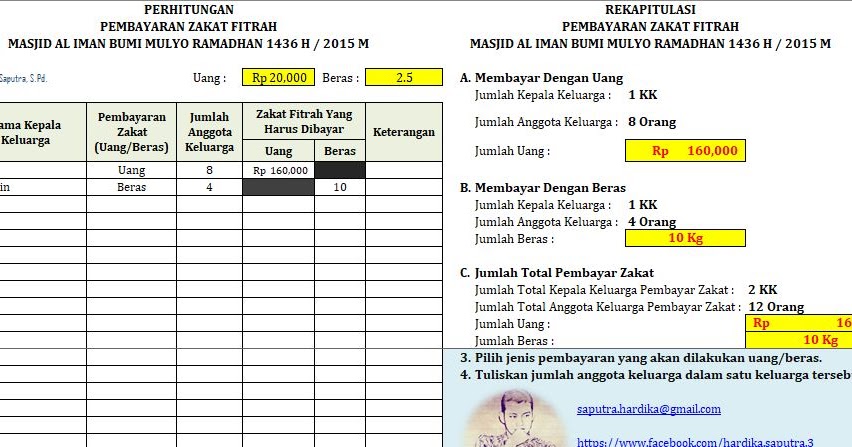 Aplikasi Perhitungan Pembagian Zakat Fitrah Mitazaedu