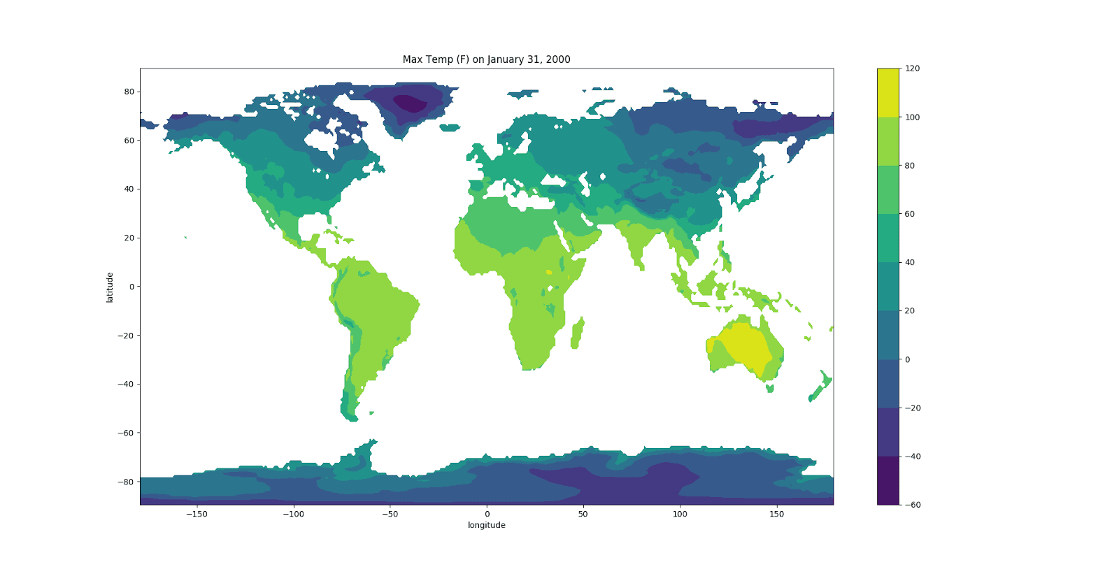 plot map surface with python