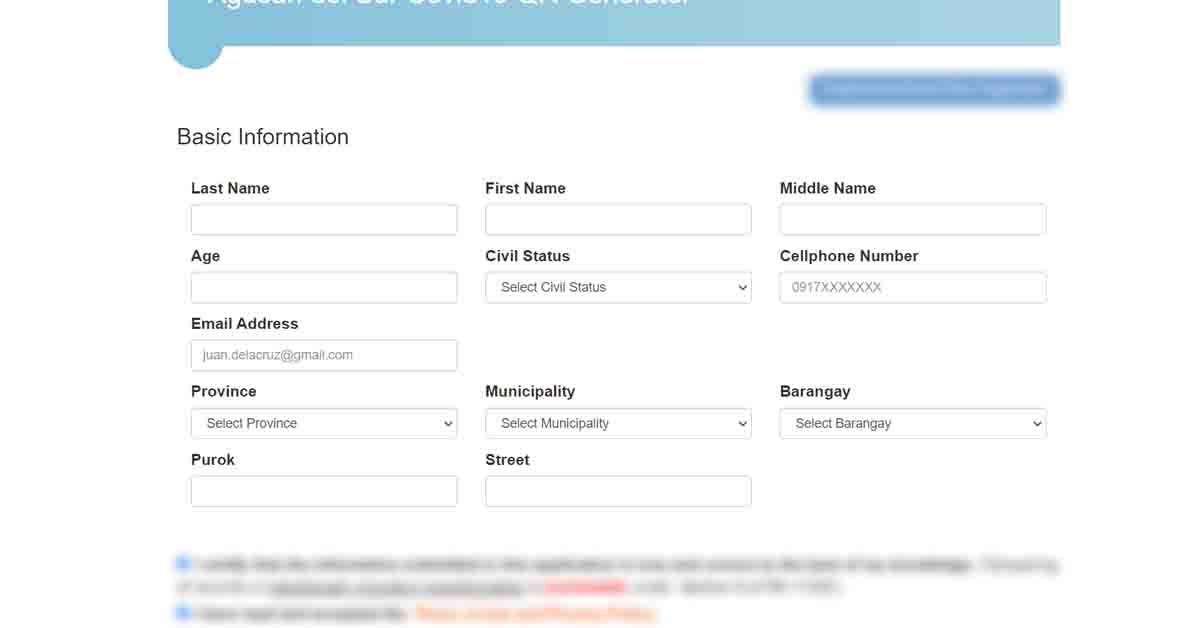 Fill out all of the required information on the registration form