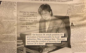 Theresa May in newspaper article pre-2003 affirming support for Section 28