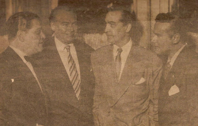 Hugo del Carril con Fiorentino, Francisco Amor, y Amadeo Mandarino
