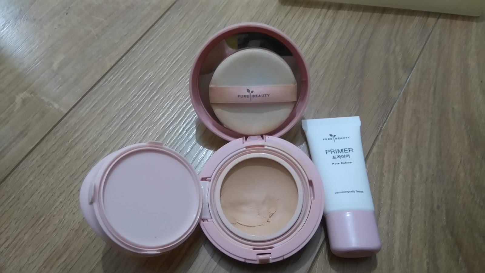 Pembe Aseton Pure Beauty Cc Compact Fondoten Ve Pure Beauty Primer