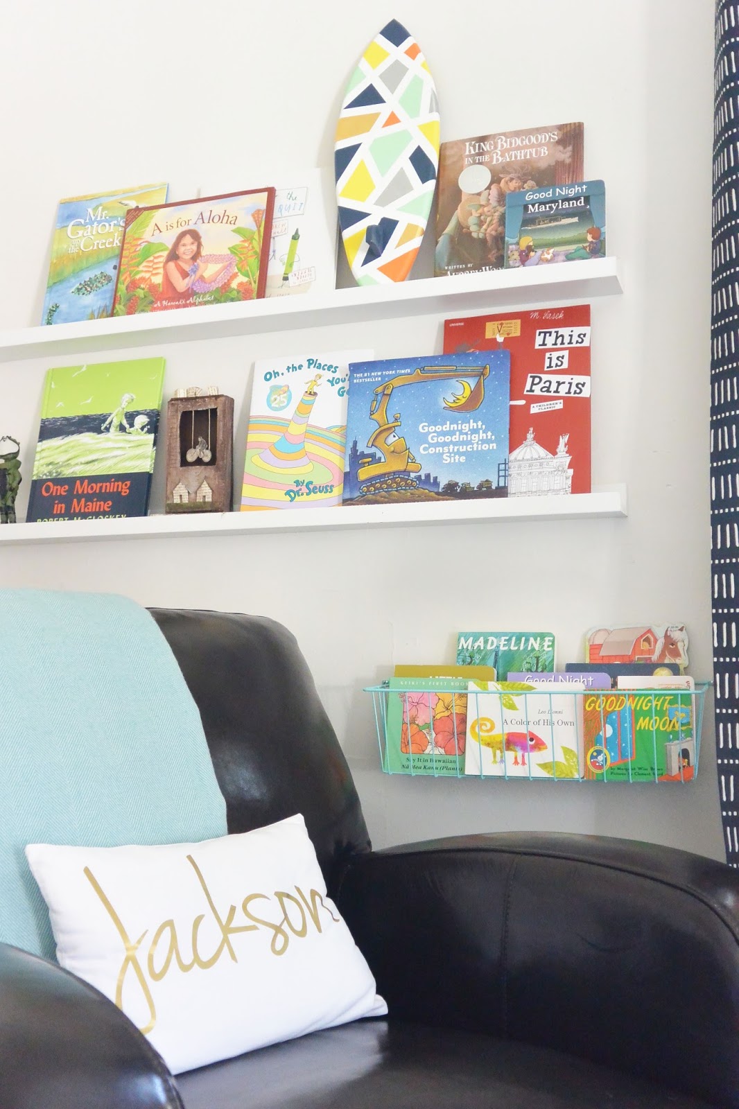Nursery Reading Nook and an Easy DIY Stripes and Whimsy