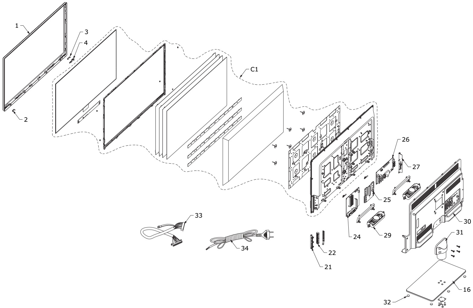 Electro help Philco LED LCD TV PH32F33DG SMPS LVDS Audio