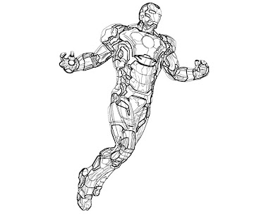 #15 Iron Man Coloring Page