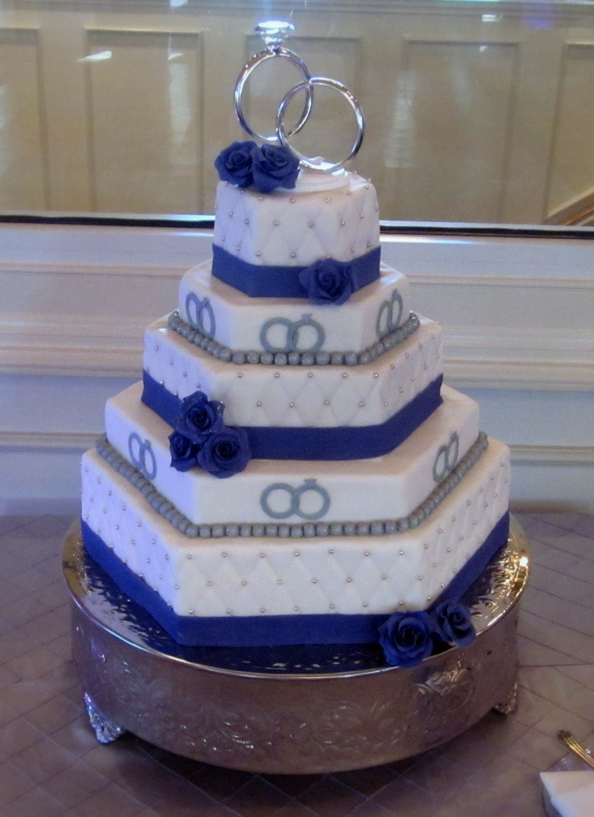 Darlin Designs  Hexagon  Wedding  Cake 
