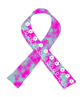 Laço floral câncer mama - Criação Blog PNG-Free