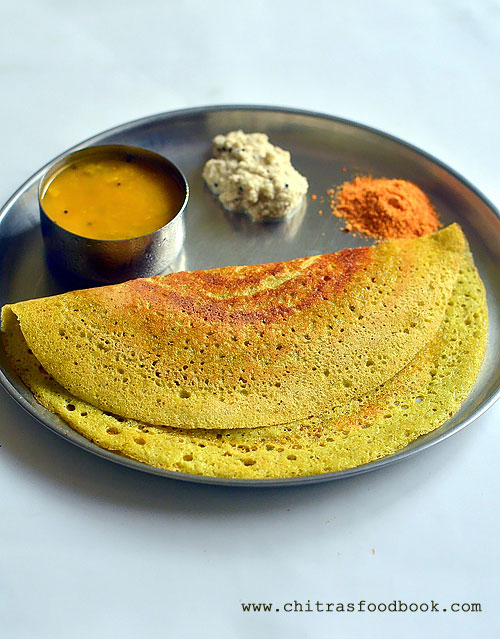 Mint Coriander leaves Dosa Pudina Kothamalli Dosai RecipeGreen Dosa