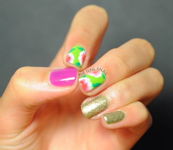The Nail Snail: Tropical One Stroke Floral