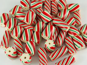 2 Good Claymates: Candy Cane Beads