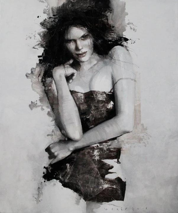 Viktor Sheleg 1962 | Russian Abstract painter Виктор Шелег 1962 | Чёрно-красная магия