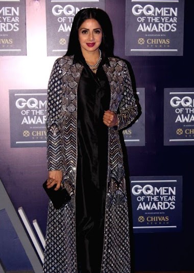Sridevi In Black Dress At GQ Men Of The Year Awards 2017 Sridevi In Black Dress At GQ Men Of The Year Awards 2017
