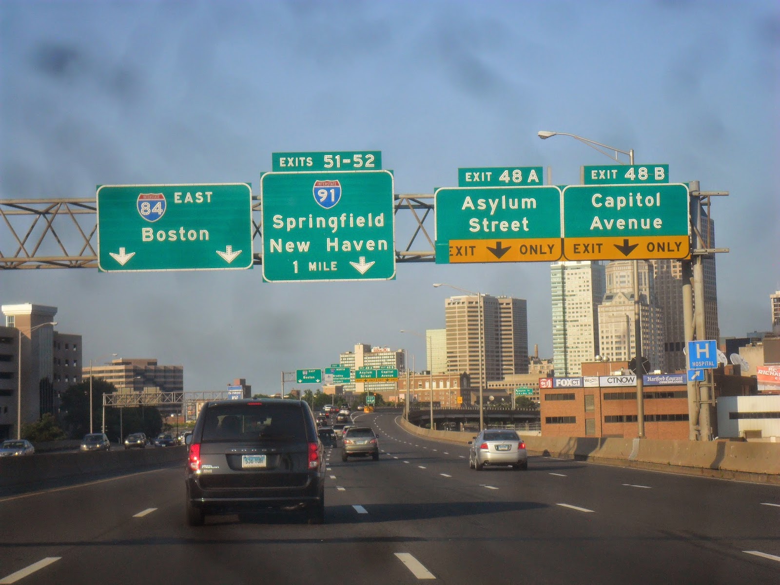 Luke's Signs: Interstate 84 - Connecticut (between the New York State 