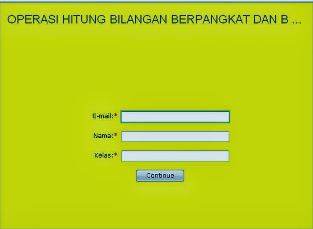 SMP NEGERI 4 BAGAN SINEMBAH: SOAL ULANGAN HARIAN 1 SEMESTER 2 BILANGAN