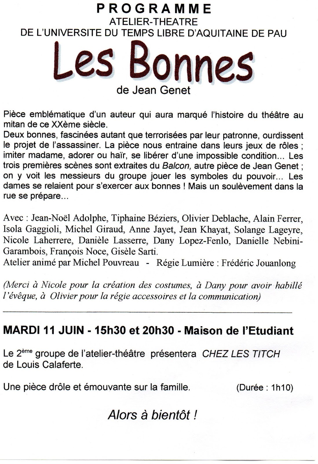 Les Bonnes Jean Genet Fiche De Revision
