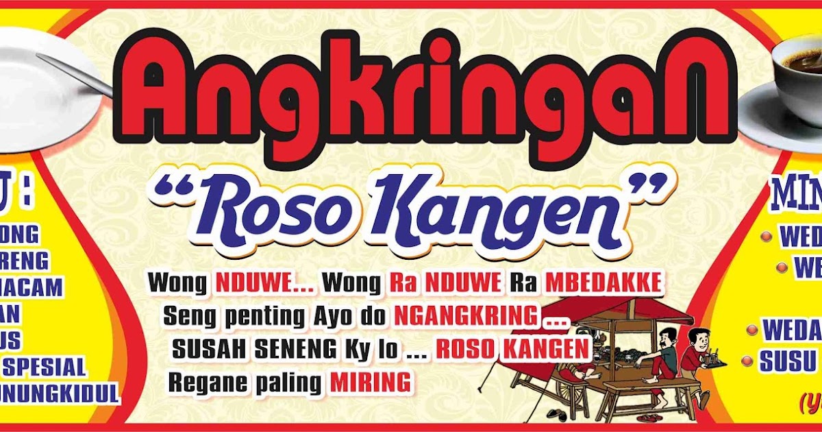 Banner Menu Angkringan kumpulan contoh spanduk