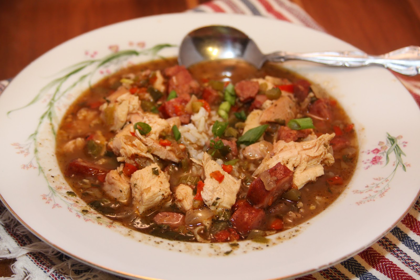 For the Love of Food Chicken & Andouille Sausage Gumbo from L’Auberge
