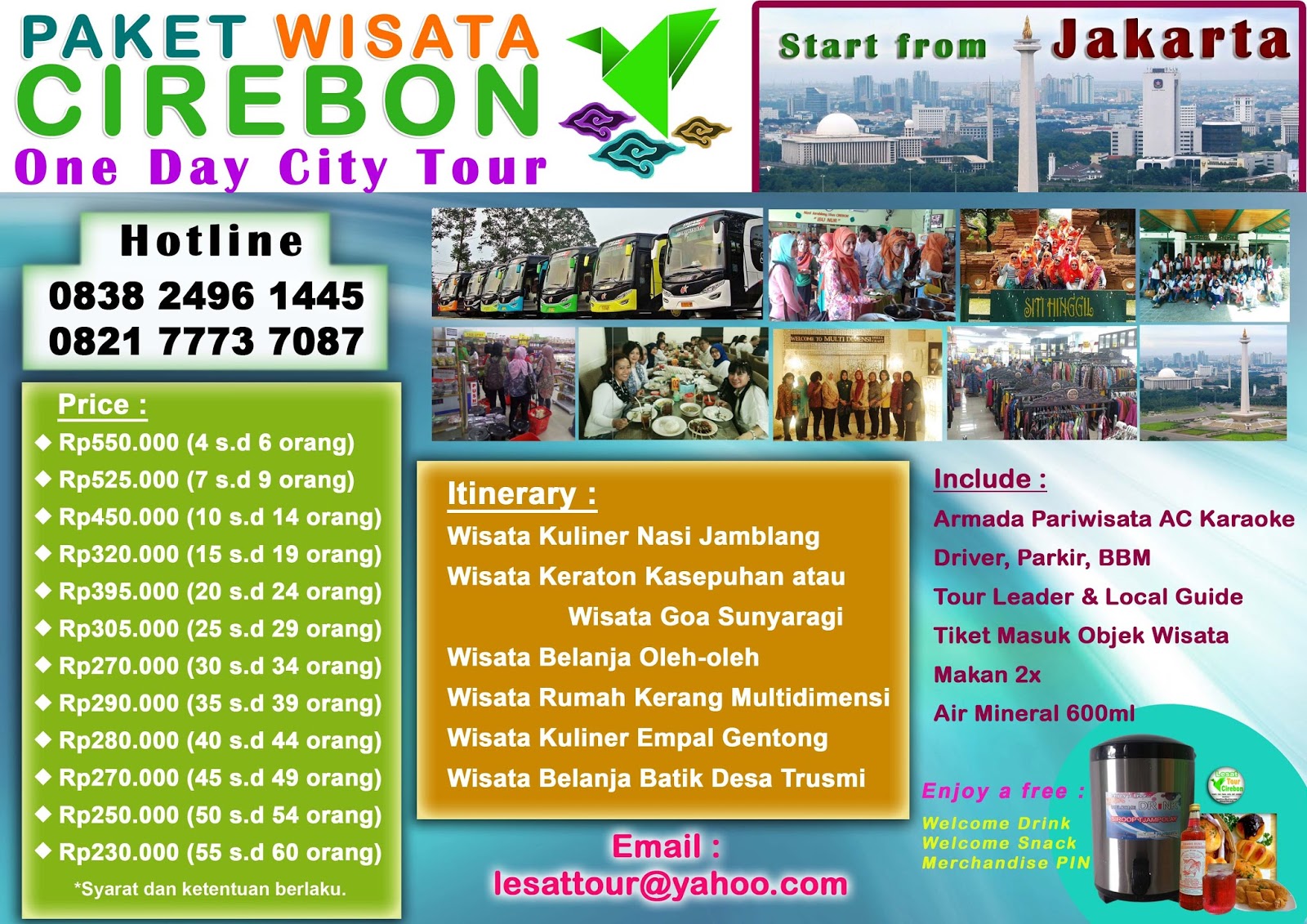 LESAT TOUR CIREBON Paket Wisata Cirebon Kuningan Paket