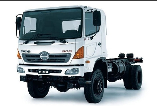 Mobil Truk Hino-putih depan