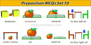 Mcqs on preposition set 10