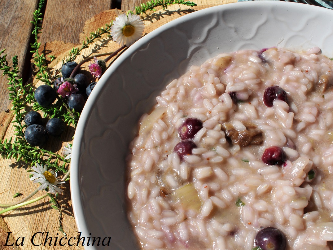 Risotto con funghi e mirtilli Cucina facile e veloce