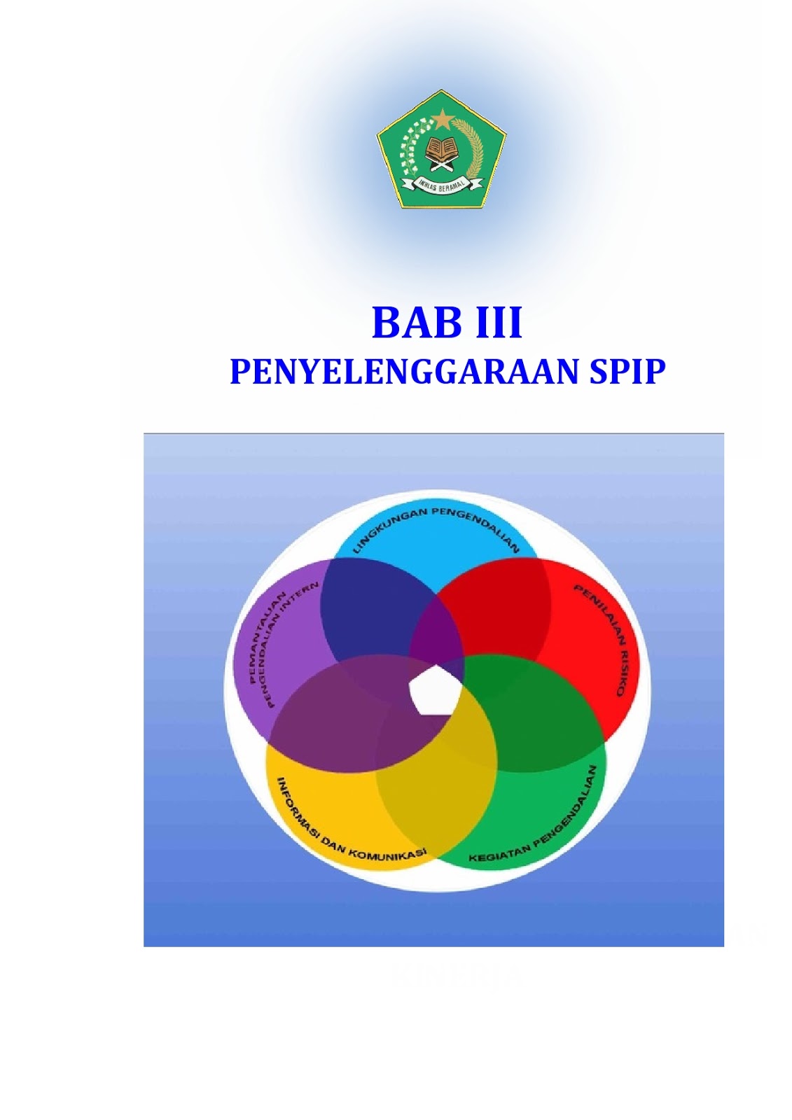 Contoh BAB III Penyelenggaraan Laporan SPIP Kemenag