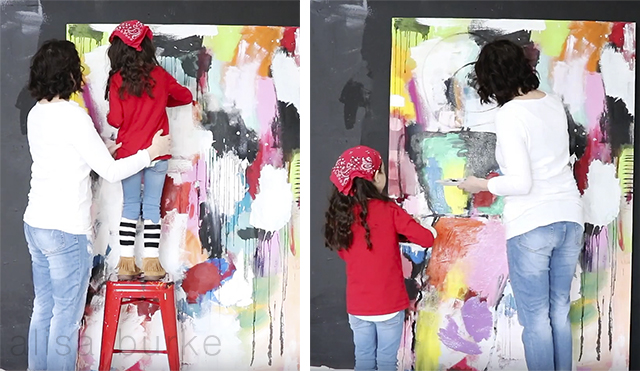 creating with a kid- working large