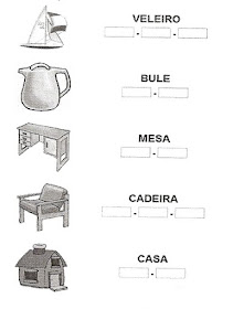 Atividade separar sílabas - Alfabetização.