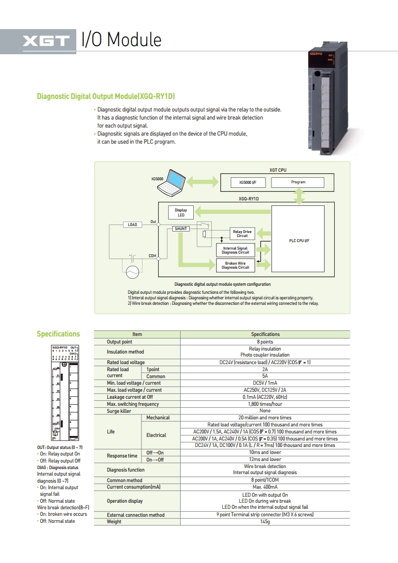 LS PLC XGT Series Programmable Logic Controller CPU and I/O Modules
