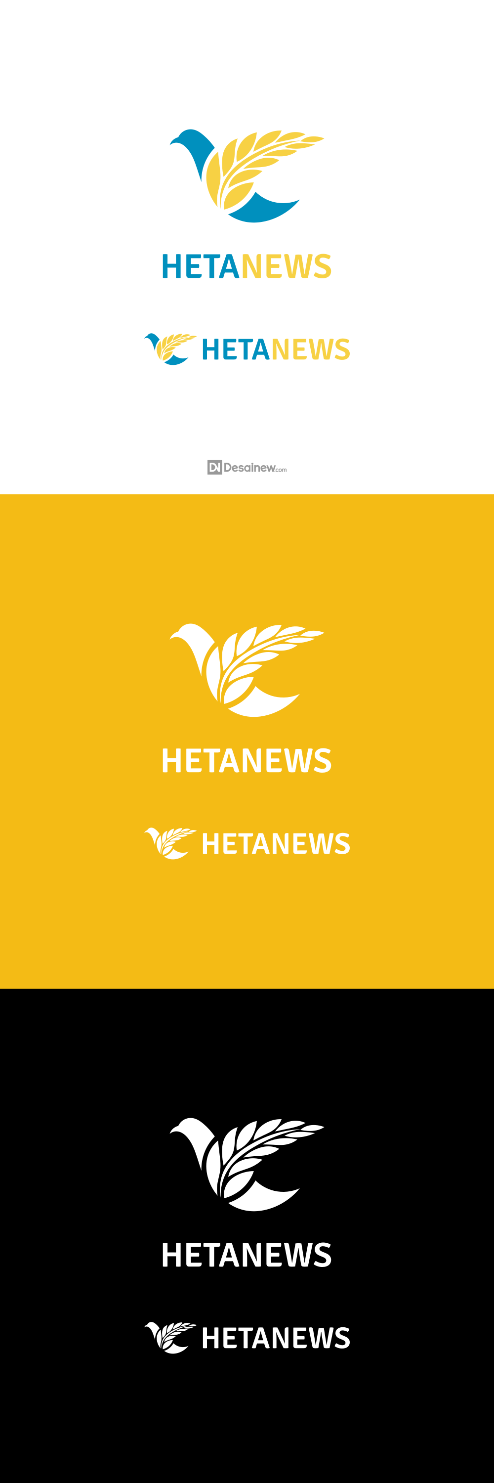 HetaNews Logo Design project portfolio Desainew Studio