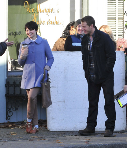 Once Upon A Time - BTS photo of Ginnifer Goodwin and Josh Dallas
