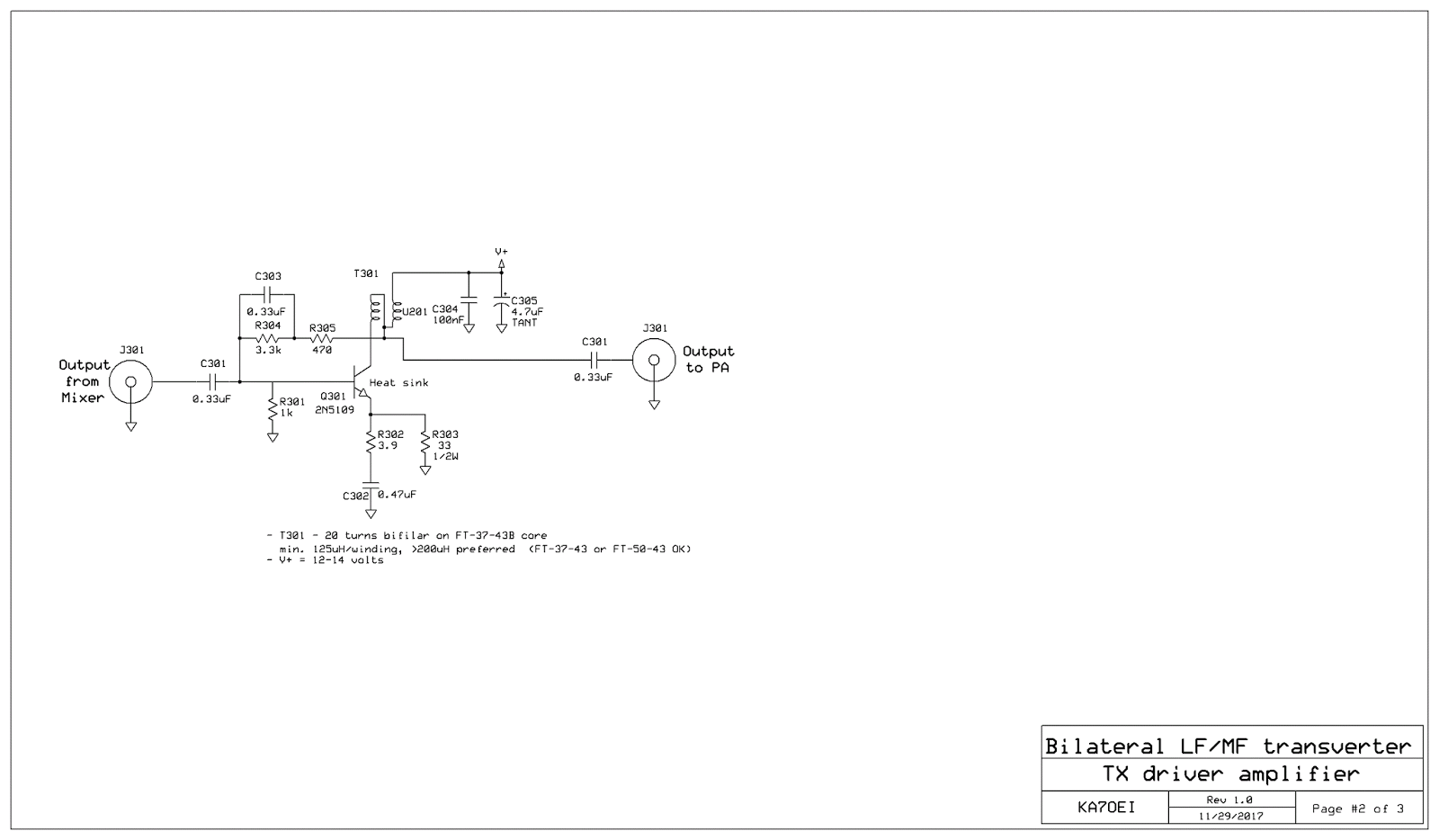 KA7OEI's blog A transmit converter (and amplifier) for 630 and 2200 meters