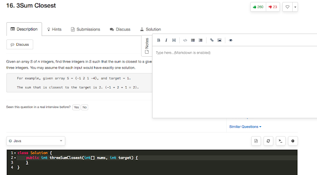 Leetcode Note taking function Note taking function