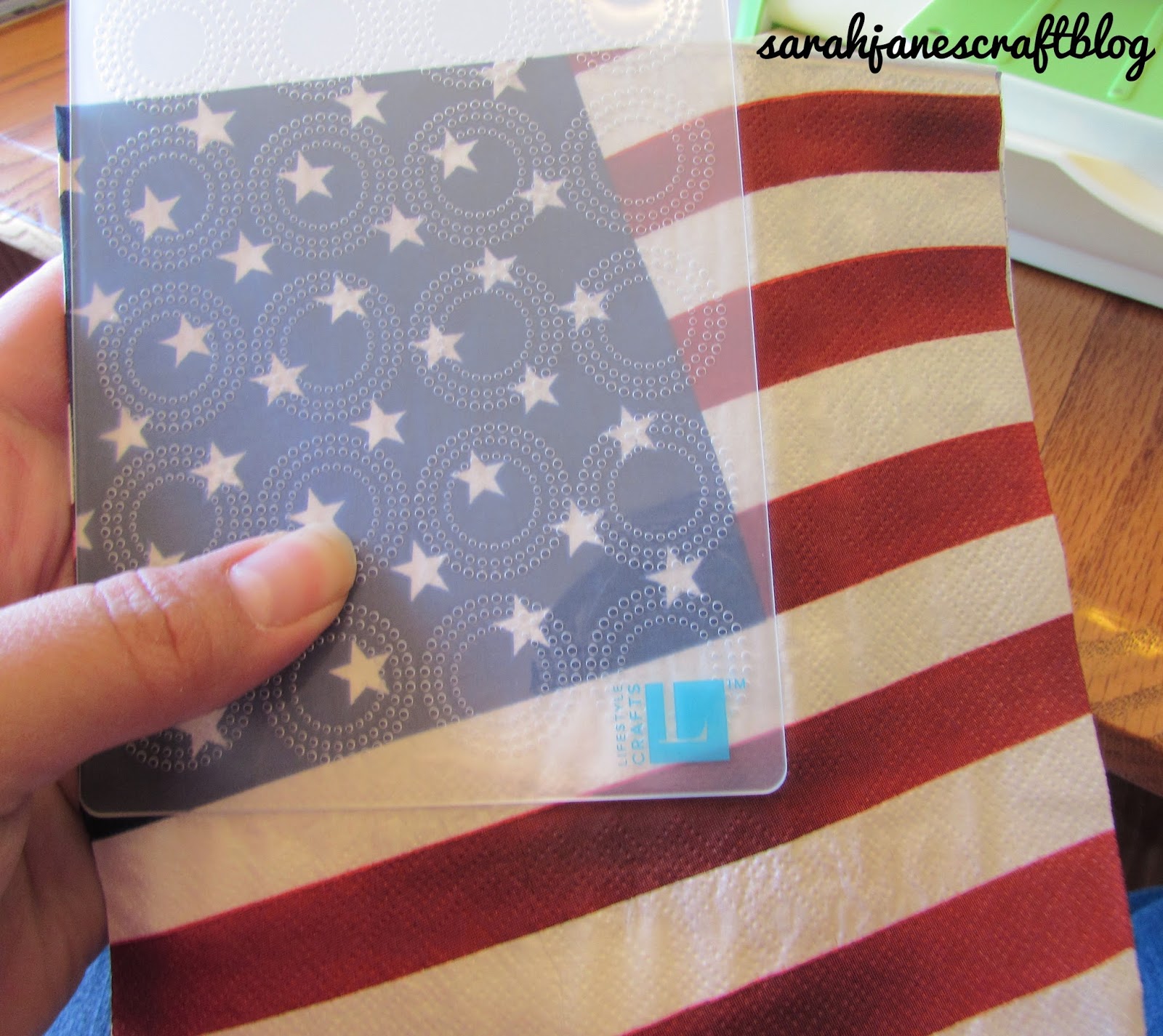 Sarah Jane's Craft Blog Cuttlebug Embossed Napkins