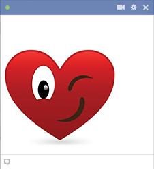 Wink heart Facebook sticker