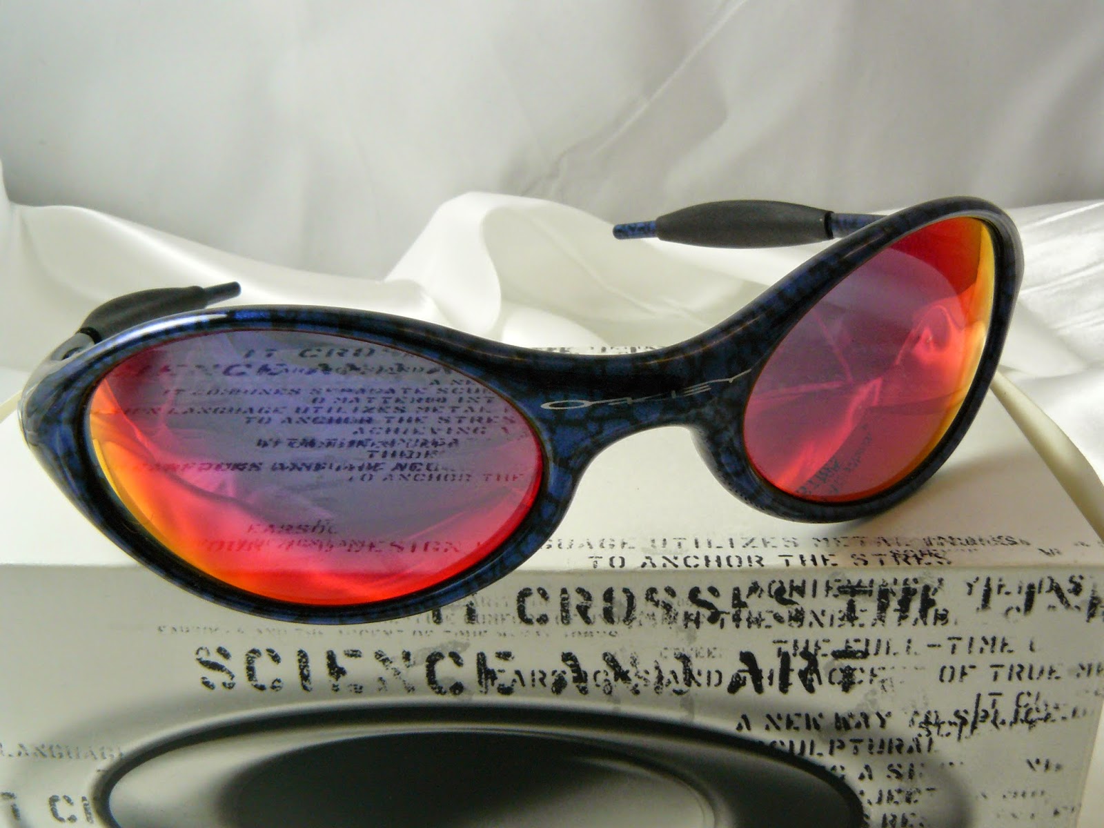 Oakleyforsale Oakley Eye Jacket Cobalt, Positive Red Iridium