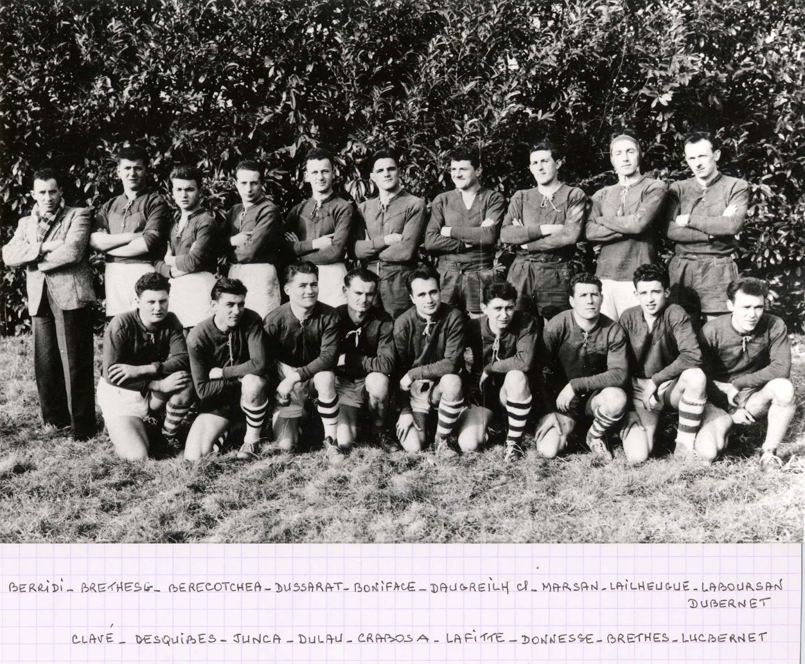 YPFRUGBY SAISON 1954 1955 COUPE ROXAS